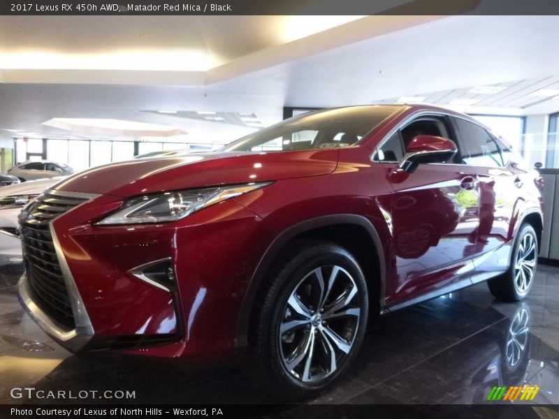 Matador Red Mica / Black 2017 Lexus RX 450h AWD