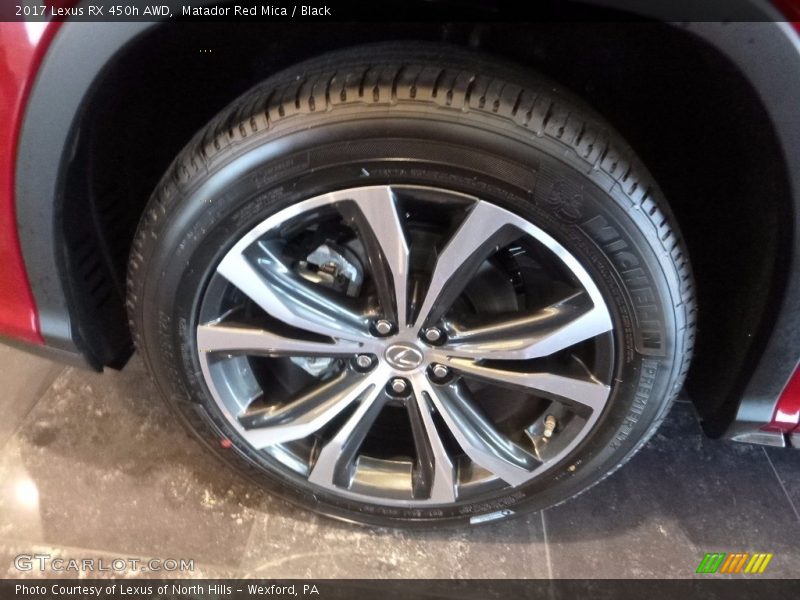 Matador Red Mica / Black 2017 Lexus RX 450h AWD