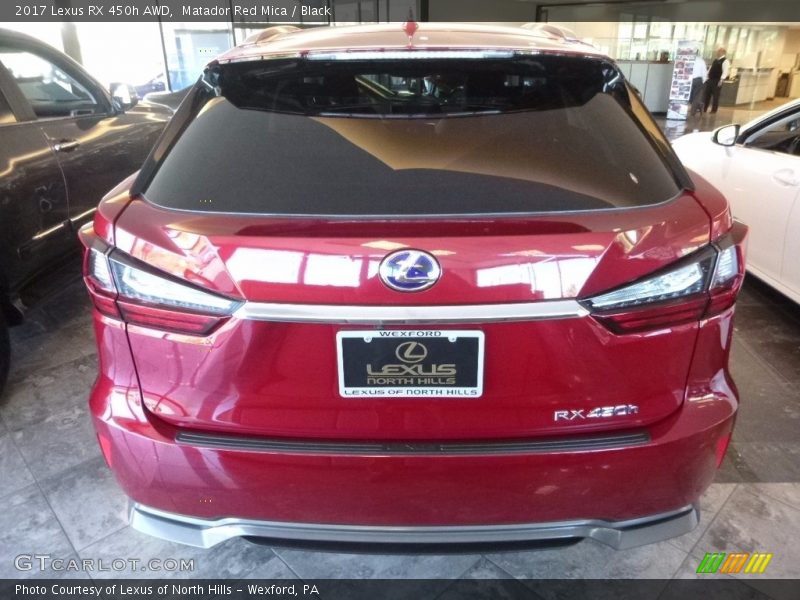 Matador Red Mica / Black 2017 Lexus RX 450h AWD