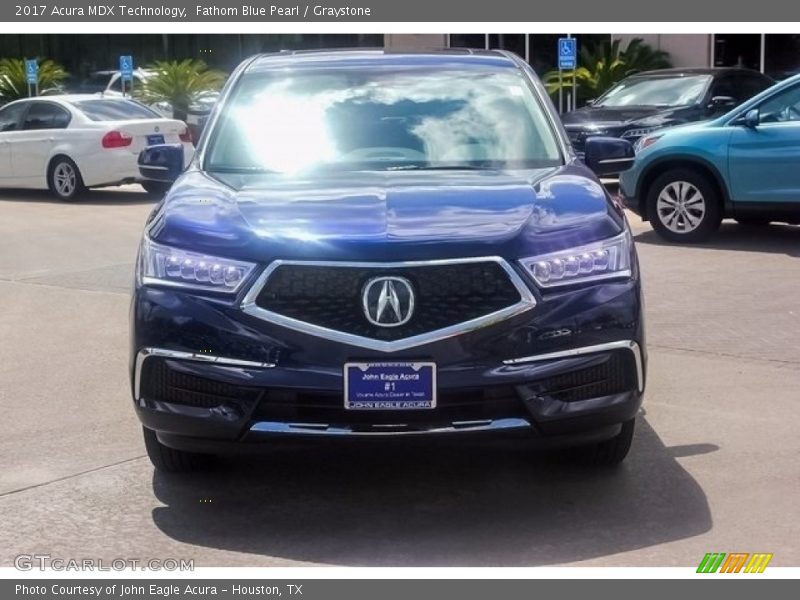 Fathom Blue Pearl / Graystone 2017 Acura MDX Technology