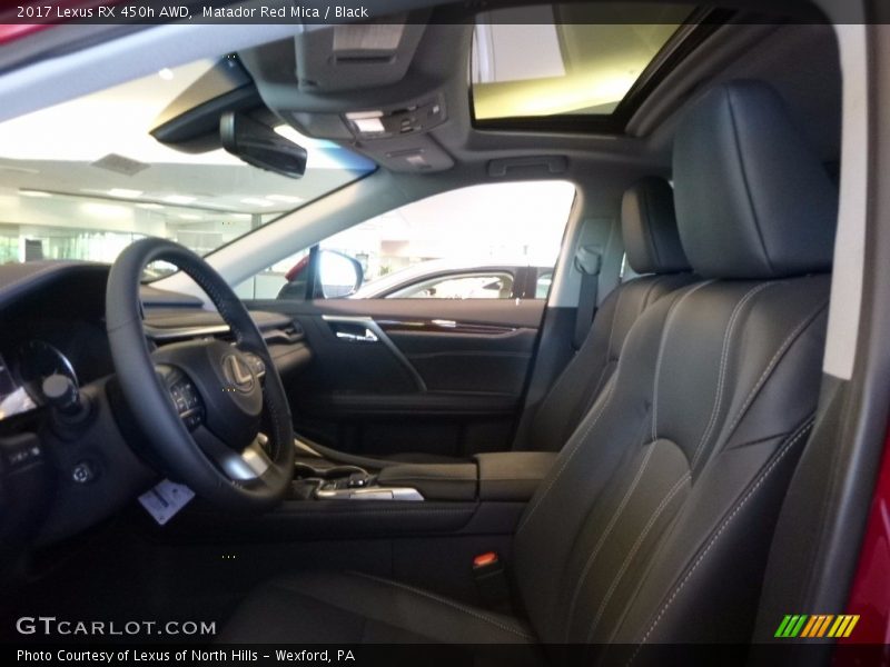 Matador Red Mica / Black 2017 Lexus RX 450h AWD