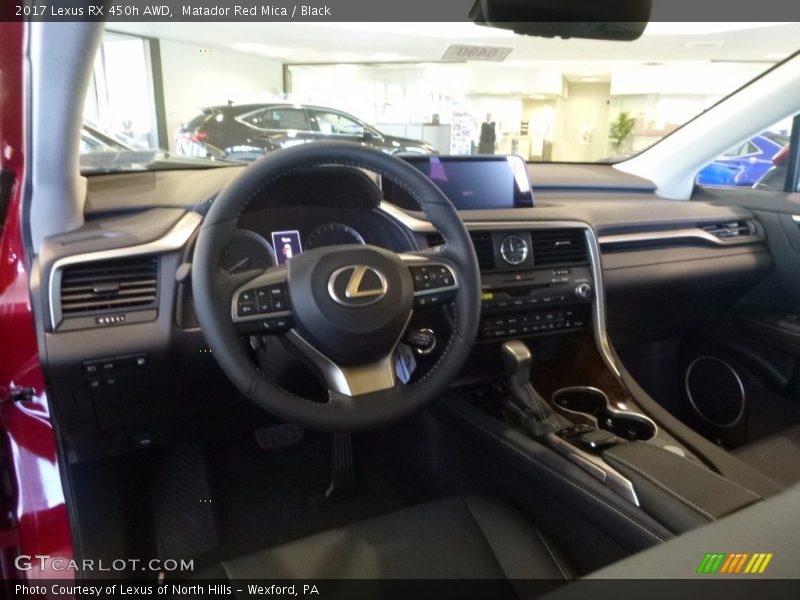 Matador Red Mica / Black 2017 Lexus RX 450h AWD
