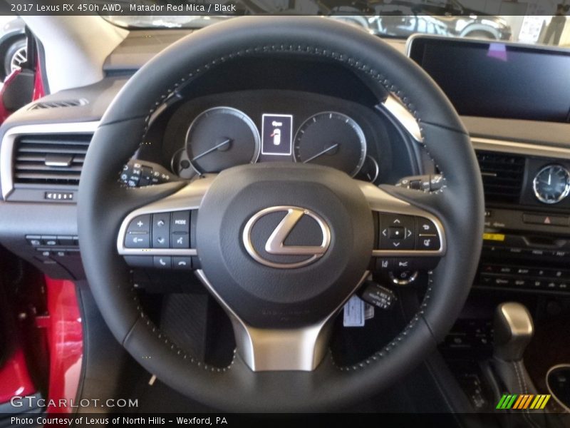 Matador Red Mica / Black 2017 Lexus RX 450h AWD