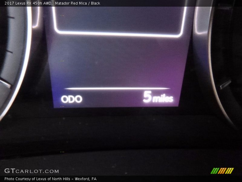 Matador Red Mica / Black 2017 Lexus RX 450h AWD