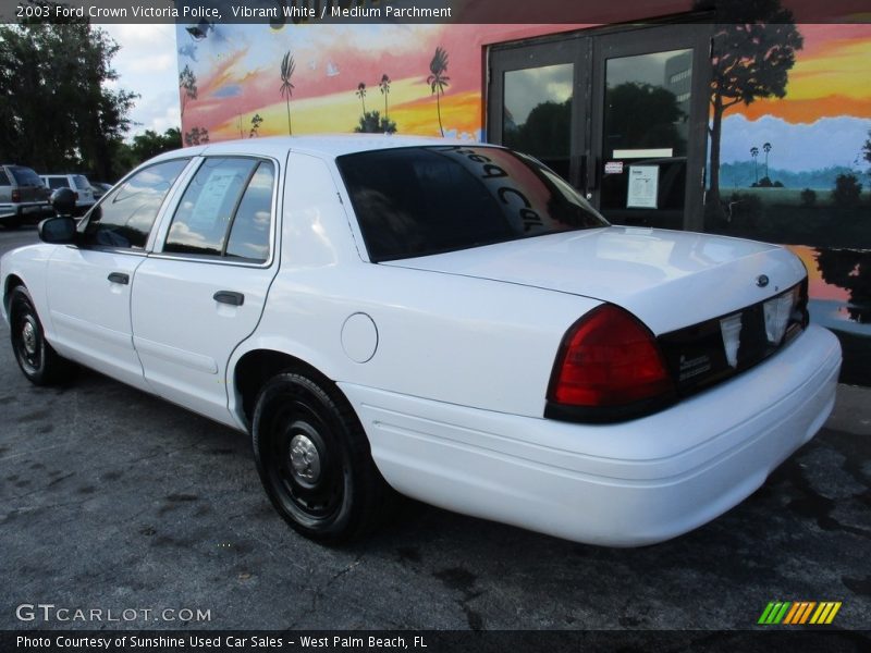 Vibrant White / Medium Parchment 2003 Ford Crown Victoria Police