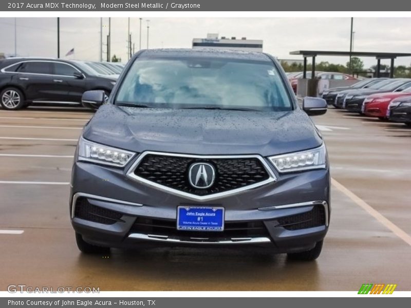 Modern Steel Metallic / Graystone 2017 Acura MDX Technology