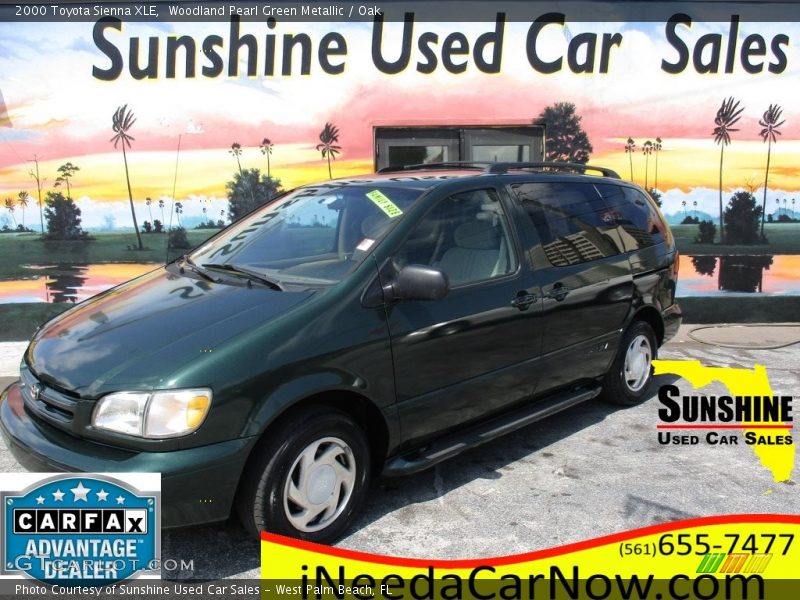 Woodland Pearl Green Metallic / Oak 2000 Toyota Sienna XLE