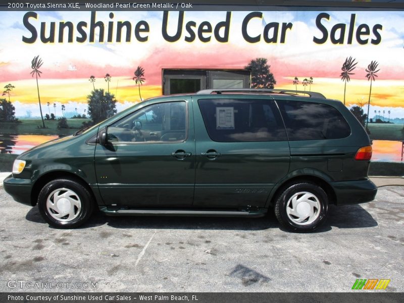 Woodland Pearl Green Metallic / Oak 2000 Toyota Sienna XLE