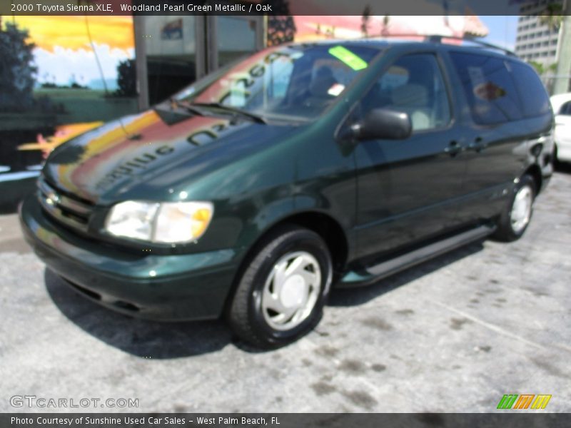 Woodland Pearl Green Metallic / Oak 2000 Toyota Sienna XLE