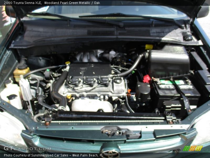 Woodland Pearl Green Metallic / Oak 2000 Toyota Sienna XLE