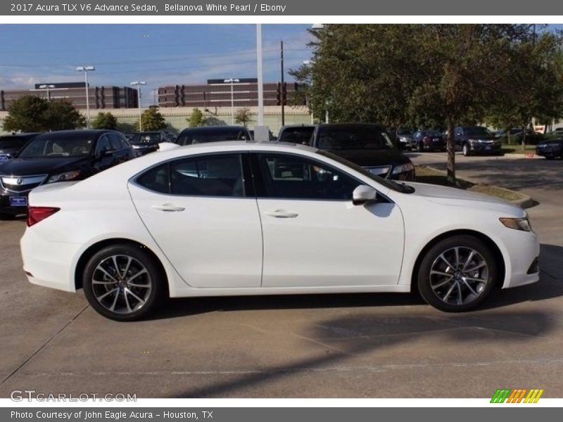 Bellanova White Pearl / Ebony 2017 Acura TLX V6 Advance Sedan