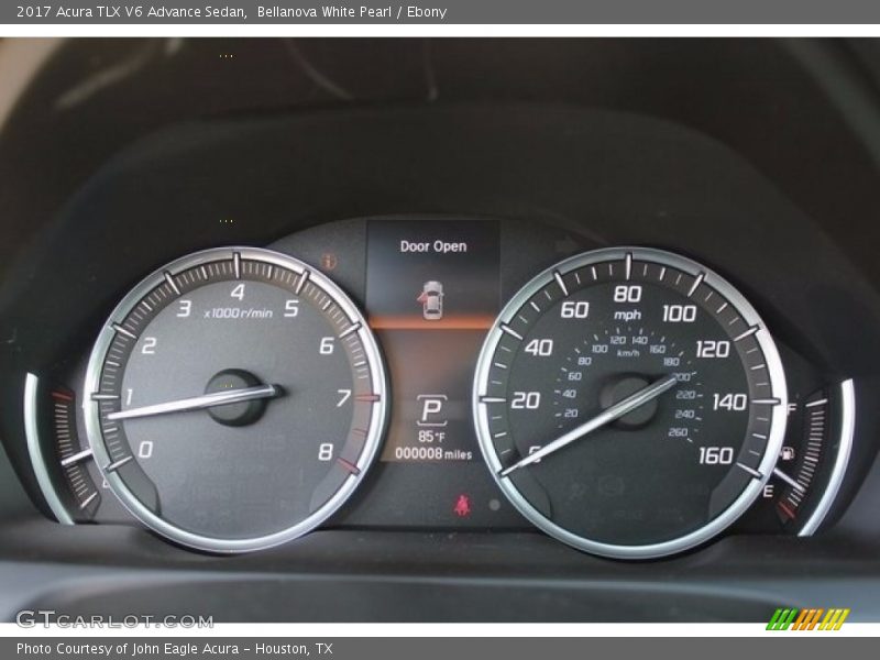 Bellanova White Pearl / Ebony 2017 Acura TLX V6 Advance Sedan
