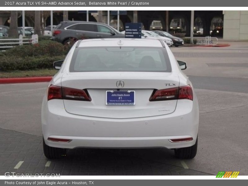 Bellanova White Pearl / Graystone 2017 Acura TLX V6 SH-AWD Advance Sedan