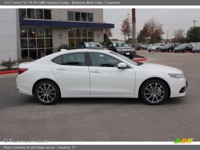 Bellanova White Pearl / Graystone 2017 Acura TLX V6 SH-AWD Advance Sedan