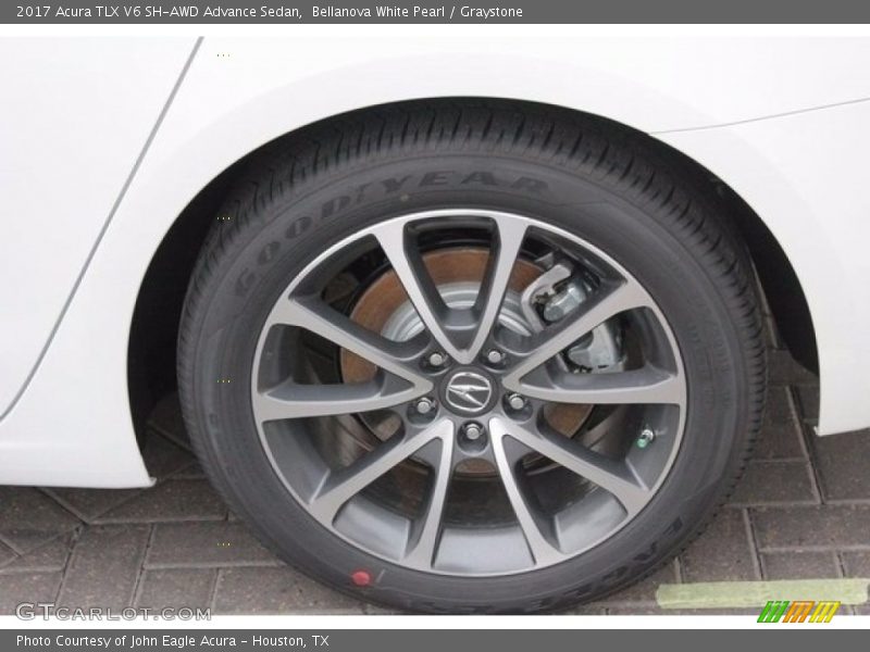 Bellanova White Pearl / Graystone 2017 Acura TLX V6 SH-AWD Advance Sedan