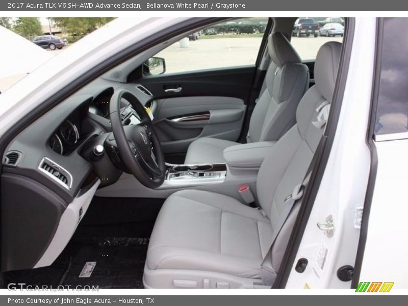 Bellanova White Pearl / Graystone 2017 Acura TLX V6 SH-AWD Advance Sedan