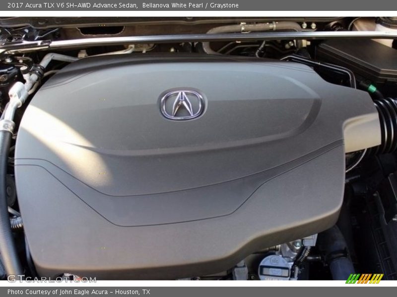 Bellanova White Pearl / Graystone 2017 Acura TLX V6 SH-AWD Advance Sedan