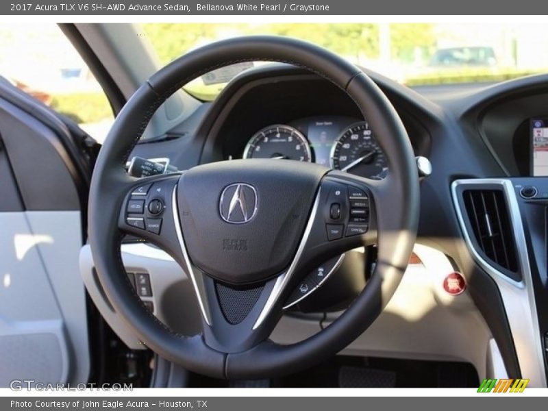 Bellanova White Pearl / Graystone 2017 Acura TLX V6 SH-AWD Advance Sedan