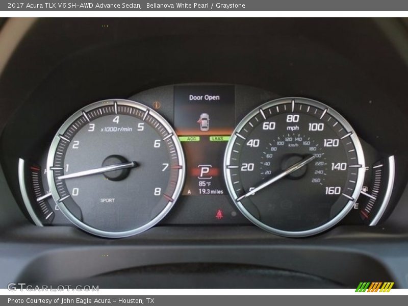 Bellanova White Pearl / Graystone 2017 Acura TLX V6 SH-AWD Advance Sedan
