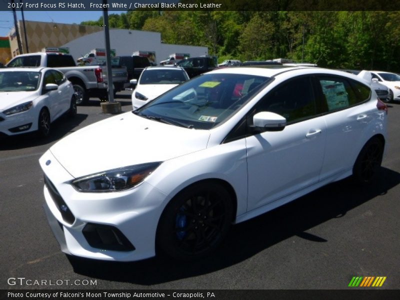 Frozen White / Charcoal Black Recaro Leather 2017 Ford Focus RS Hatch