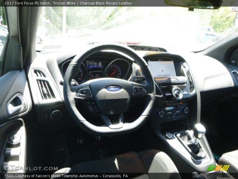 Frozen White / Charcoal Black Recaro Leather 2017 Ford Focus RS Hatch