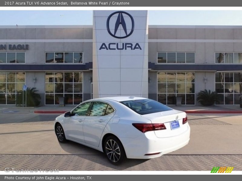 Bellanova White Pearl / Graystone 2017 Acura TLX V6 Advance Sedan