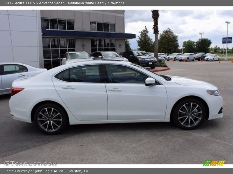 Bellanova White Pearl / Graystone 2017 Acura TLX V6 Advance Sedan