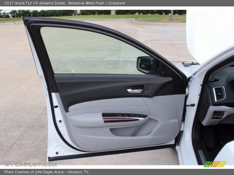 Bellanova White Pearl / Graystone 2017 Acura TLX V6 Advance Sedan