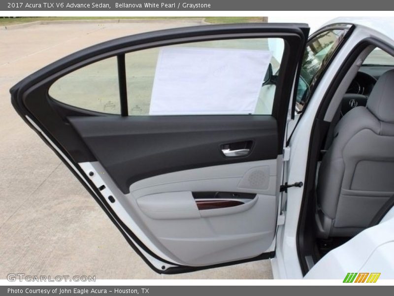 Bellanova White Pearl / Graystone 2017 Acura TLX V6 Advance Sedan