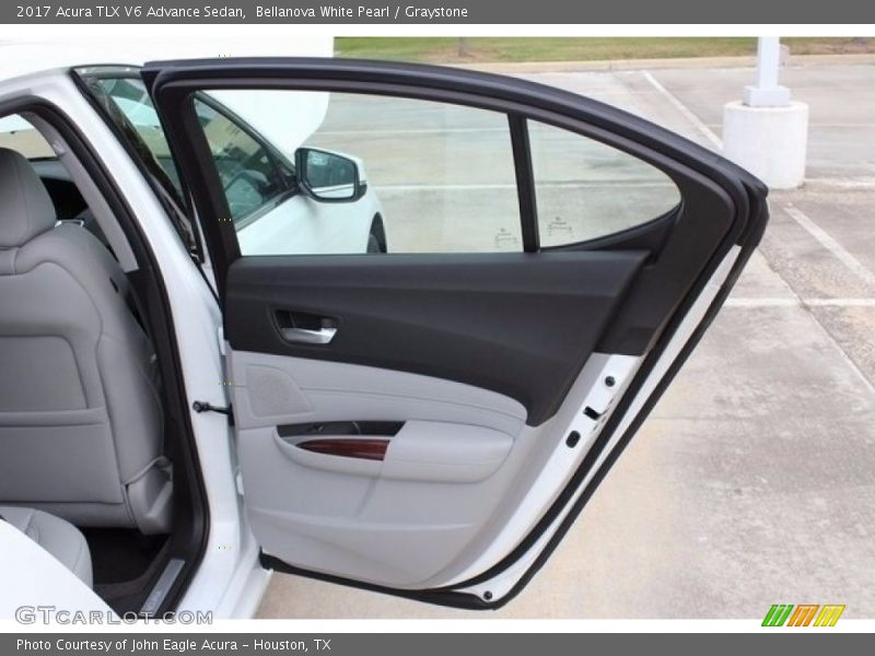 Bellanova White Pearl / Graystone 2017 Acura TLX V6 Advance Sedan