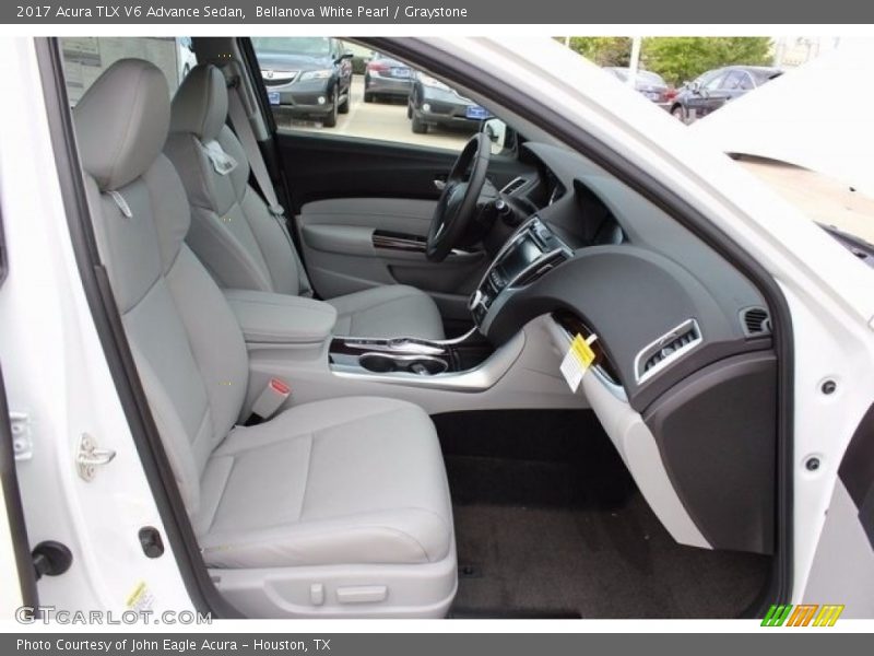 Bellanova White Pearl / Graystone 2017 Acura TLX V6 Advance Sedan