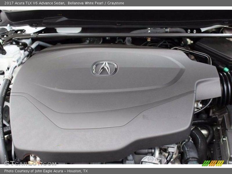 Bellanova White Pearl / Graystone 2017 Acura TLX V6 Advance Sedan