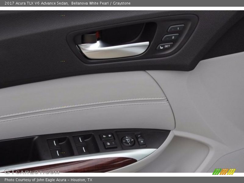 Bellanova White Pearl / Graystone 2017 Acura TLX V6 Advance Sedan
