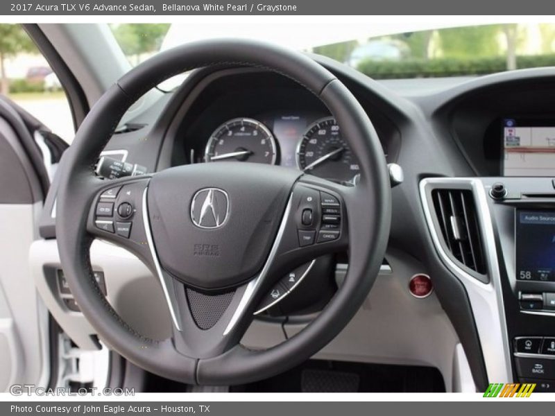 Bellanova White Pearl / Graystone 2017 Acura TLX V6 Advance Sedan