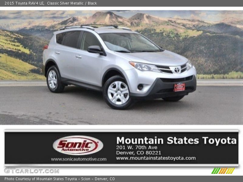 Classic Silver Metallic / Black 2015 Toyota RAV4 LE