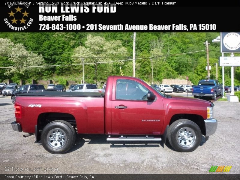 Deep Ruby Metallic / Dark Titanium 2013 Chevrolet Silverado 1500 Work Truck Regular Cab 4x4