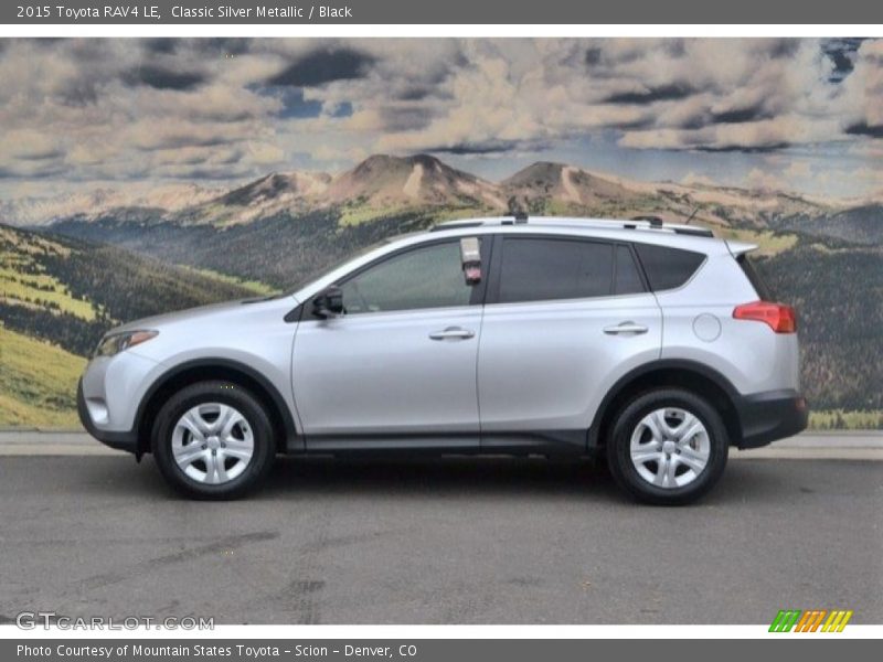 Classic Silver Metallic / Black 2015 Toyota RAV4 LE