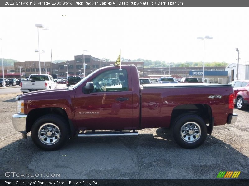 Deep Ruby Metallic / Dark Titanium 2013 Chevrolet Silverado 1500 Work Truck Regular Cab 4x4