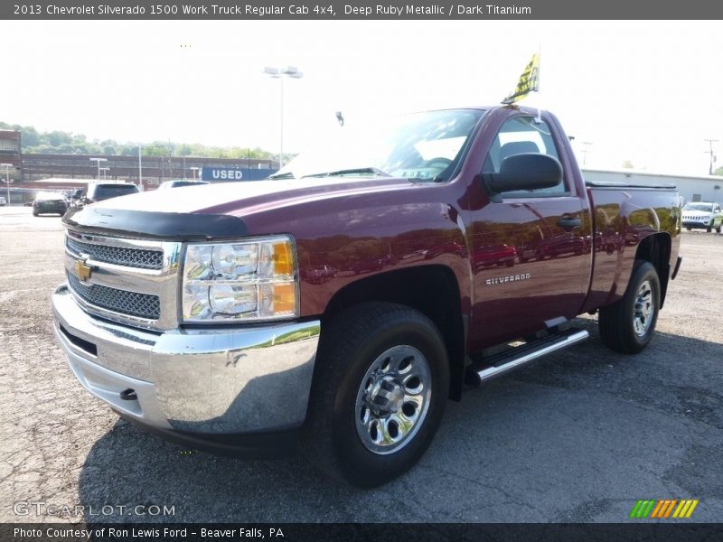 Deep Ruby Metallic / Dark Titanium 2013 Chevrolet Silverado 1500 Work Truck Regular Cab 4x4