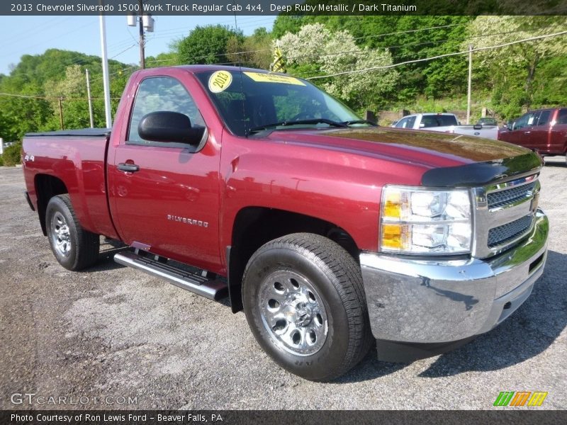 Deep Ruby Metallic / Dark Titanium 2013 Chevrolet Silverado 1500 Work Truck Regular Cab 4x4