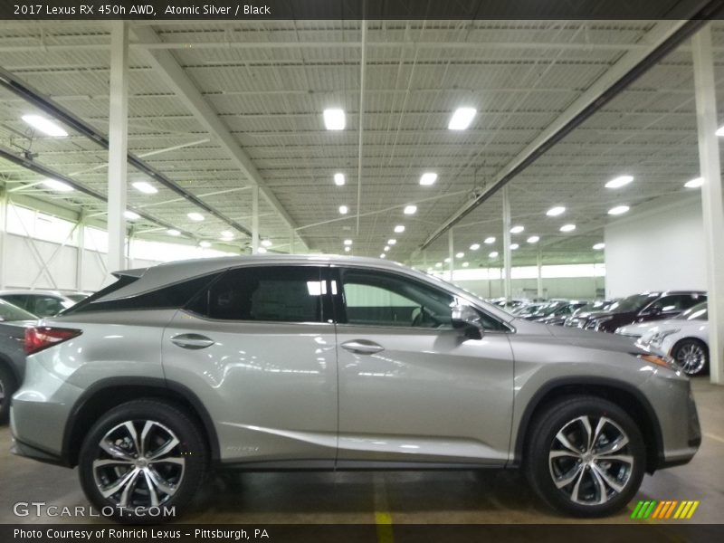 Atomic Silver / Black 2017 Lexus RX 450h AWD