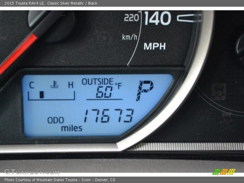 Classic Silver Metallic / Black 2015 Toyota RAV4 LE