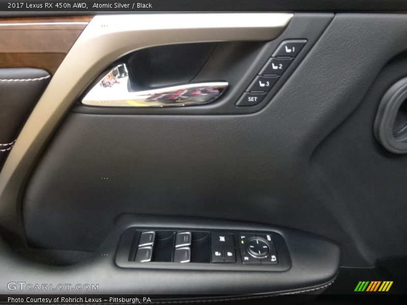 Atomic Silver / Black 2017 Lexus RX 450h AWD