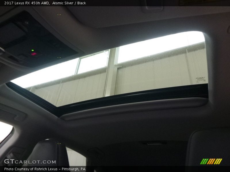 Atomic Silver / Black 2017 Lexus RX 450h AWD