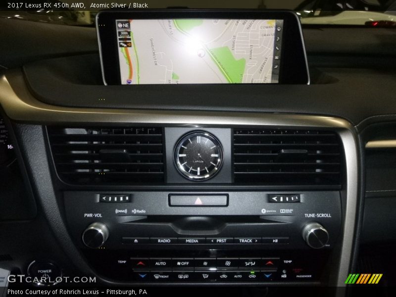 Atomic Silver / Black 2017 Lexus RX 450h AWD