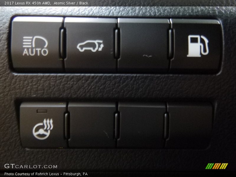 Atomic Silver / Black 2017 Lexus RX 450h AWD