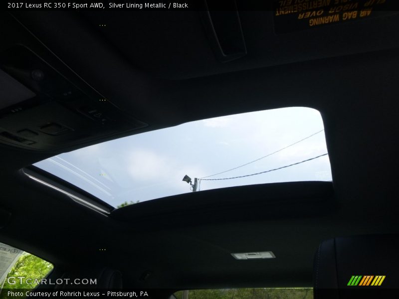 Sunroof of 2017 RC 350 F Sport AWD