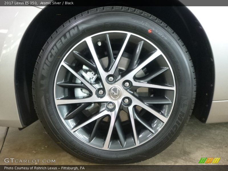 Atomic Silver / Black 2017 Lexus ES 350