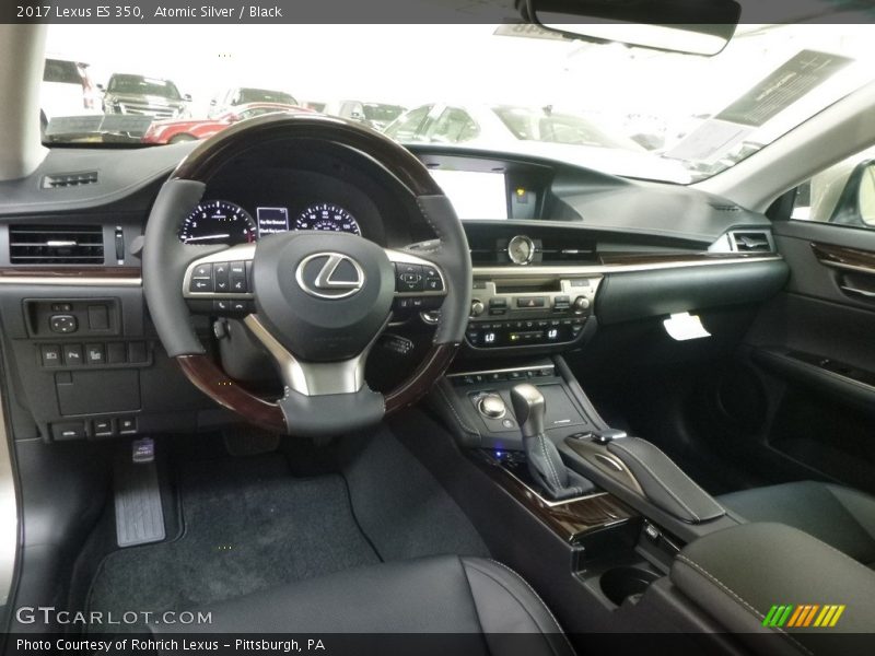 Atomic Silver / Black 2017 Lexus ES 350