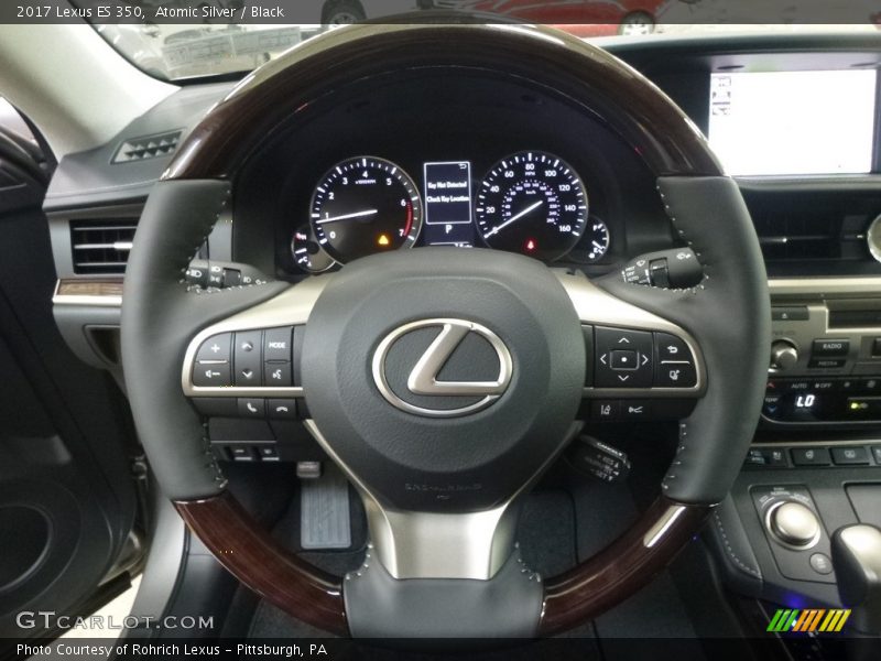 Atomic Silver / Black 2017 Lexus ES 350